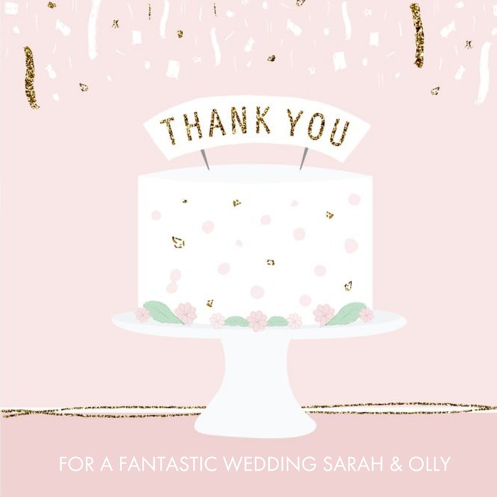 Cake And Confetti Personalised Wedding Day Card