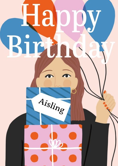 Cool Character Illustration Happy Birthday Card