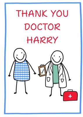 Paperlink Quirky Illustration Thank You Doctor Card