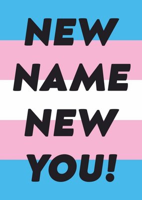 Typographic New Name New you Card