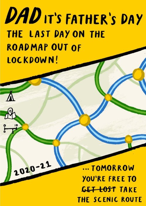 The Last Day On The Roadmap Out Of Lockdown Father's Day Card
