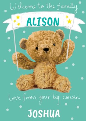 Clintons Teddy Bear Cute New Baby Card