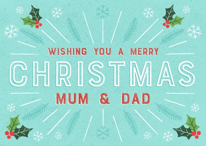 Christmas Card - Mum and Dad - Merry Christmas