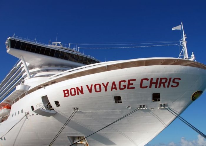 Name On Cruiseliner Personalised Bon Voyage Card