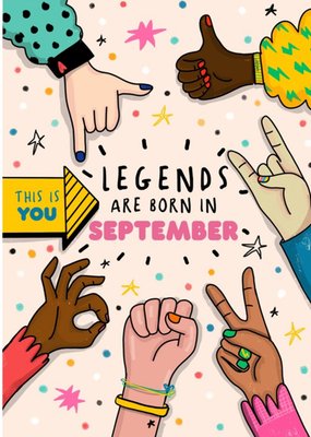 Legends Are Born In September Card