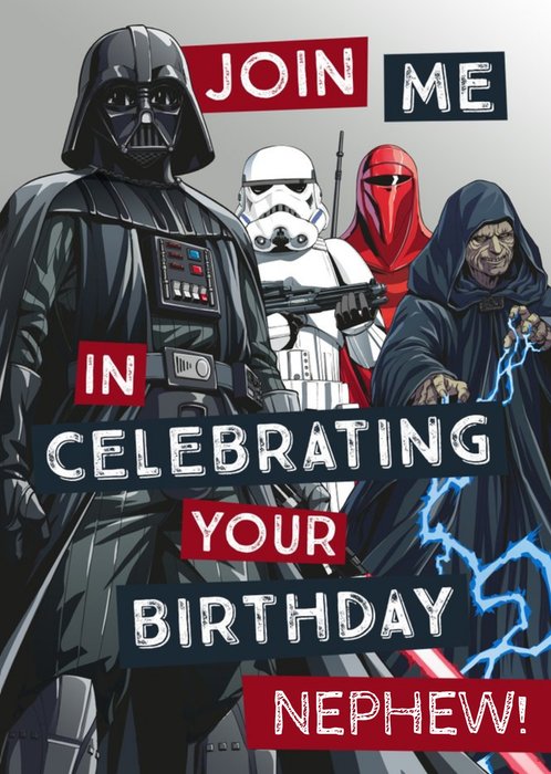 Star Wars Nephew Birthday card - Sith - Darth Vader