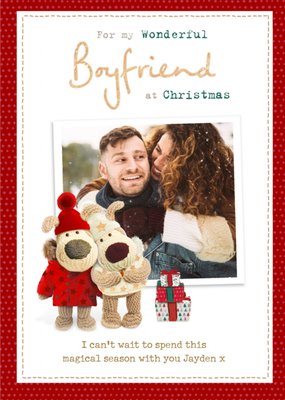 Boofle Photo upload Christmas Card For My Wonderful Boyfriend