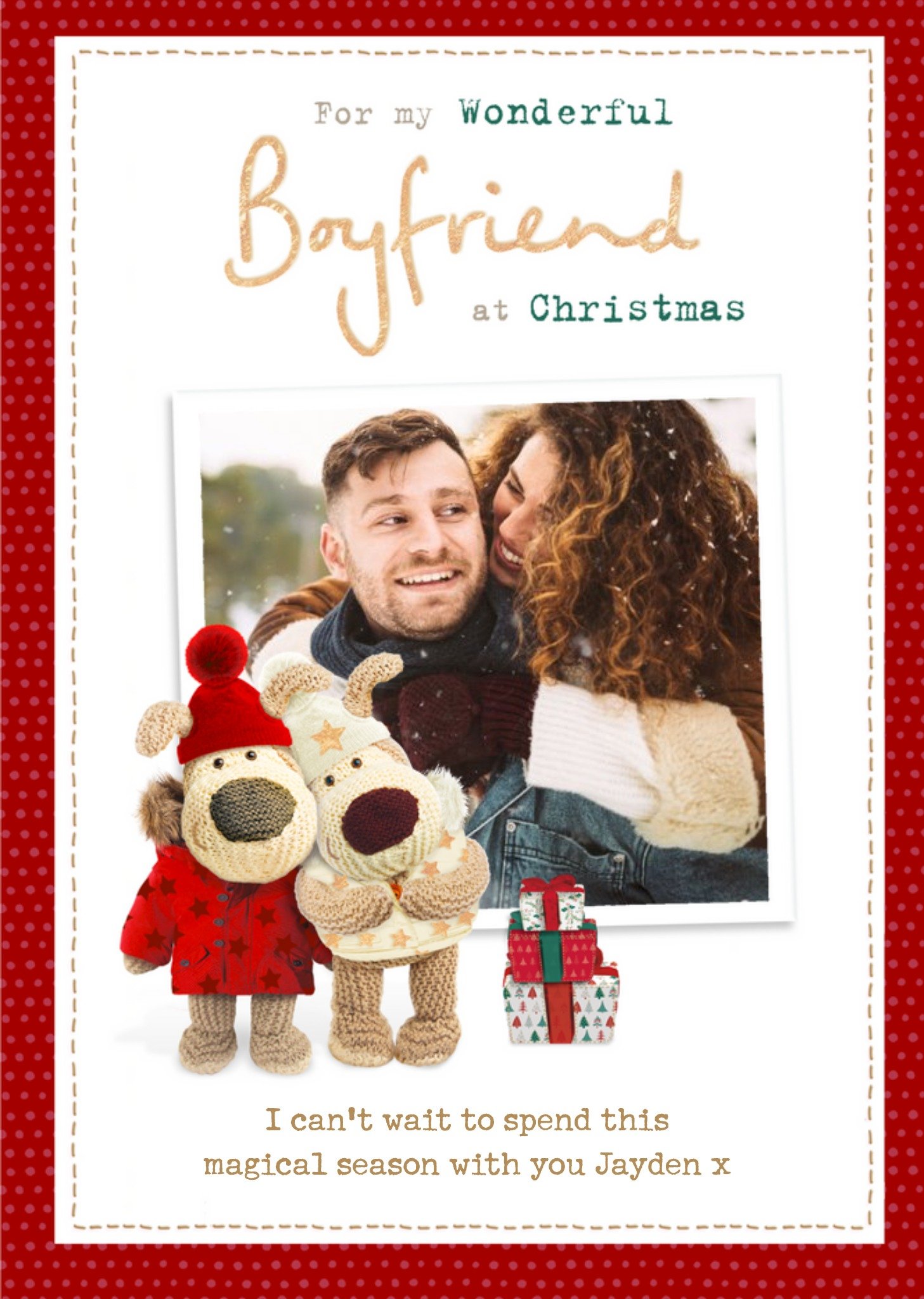 Boofle Photo Upload Christmas Card For My Wonderful Boyfriend