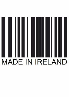 Black Barcode On White Background Made In IrelandTshirt