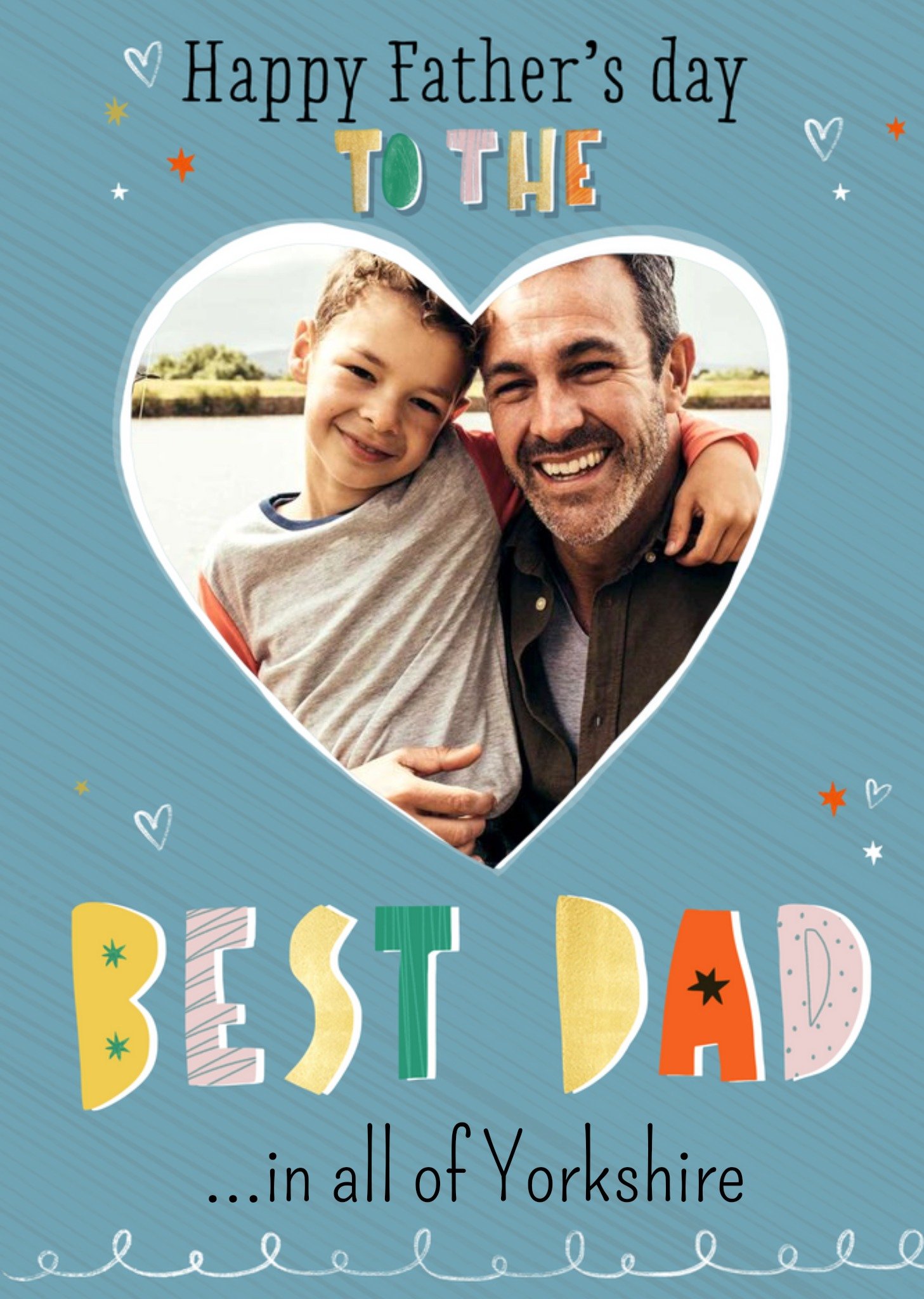 Happy Father's Day To The Best Dad Photo Upload Card Ecard