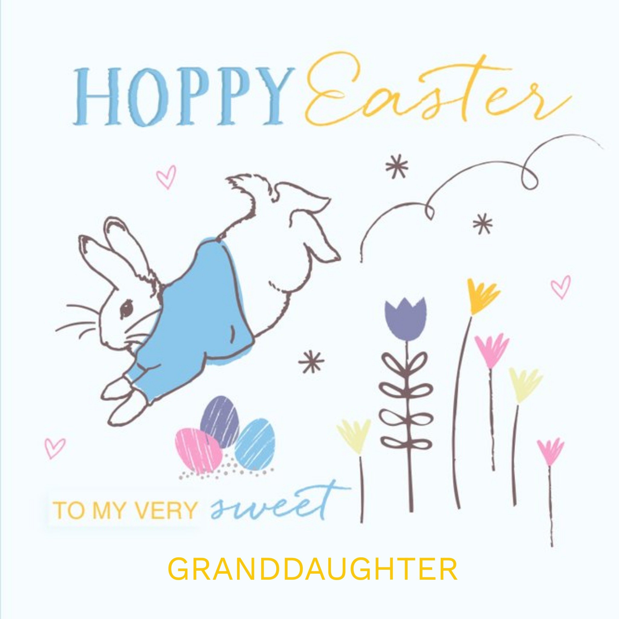 Peter Rabbit Happy Easter Personalised Birthday Card, Large