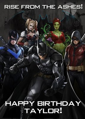 DC Batman Arkham Knight Characters Birthday Card