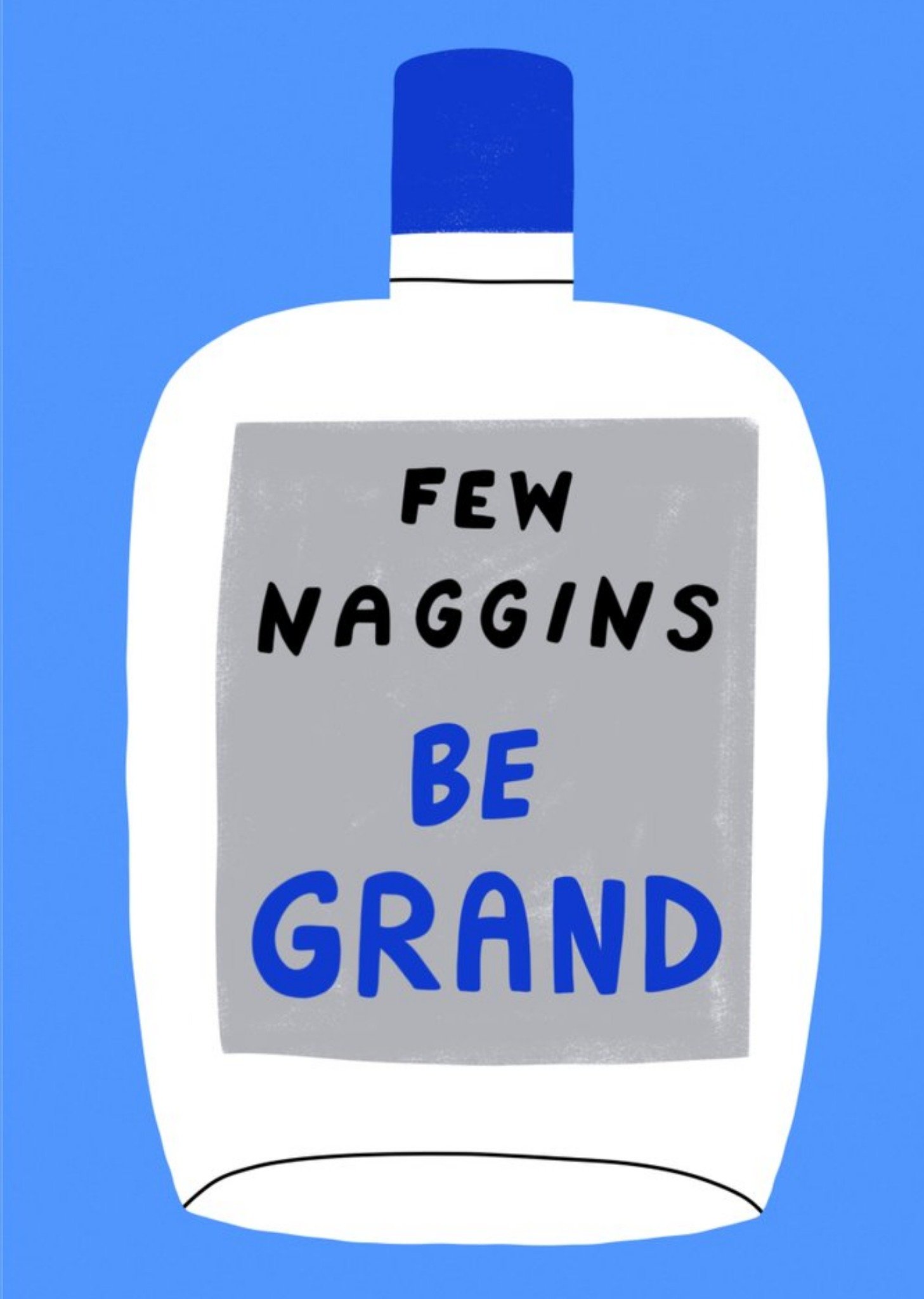 Illustrated Blue Few Naggins Be Grand Birthday Card Ecard