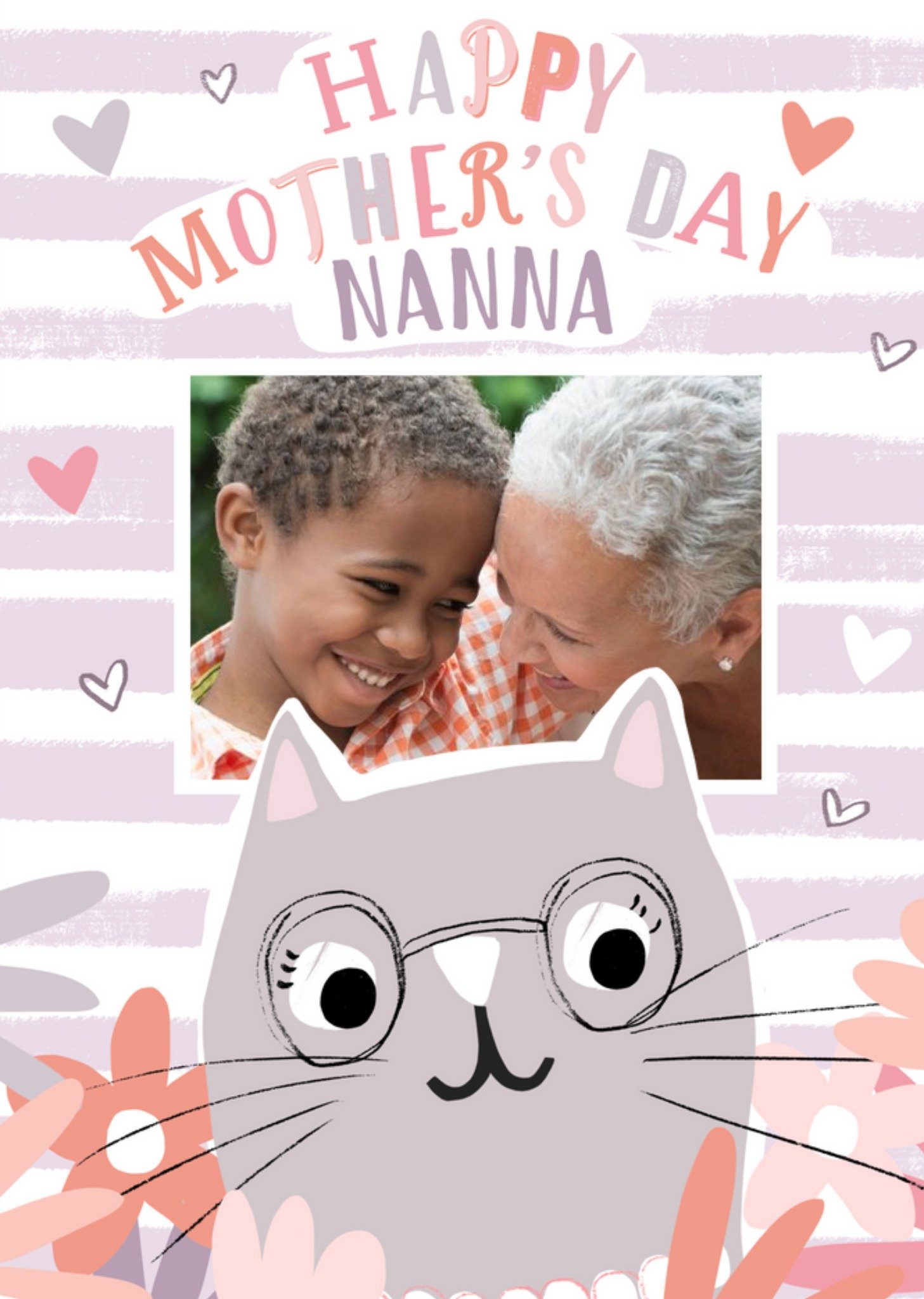 Cute Modern Mother's Day Photo Upload Card For Nanna Ecard