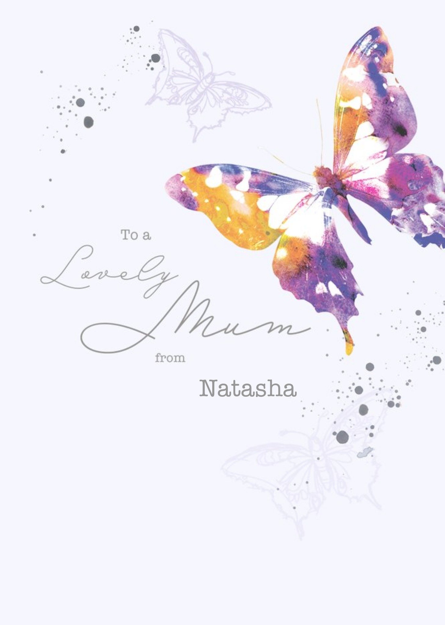 Animal Planet To A Lovely Mum Butterfly Card Ecard