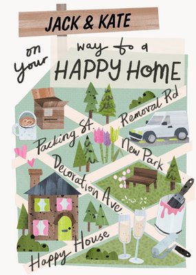 On your way to a happy home card