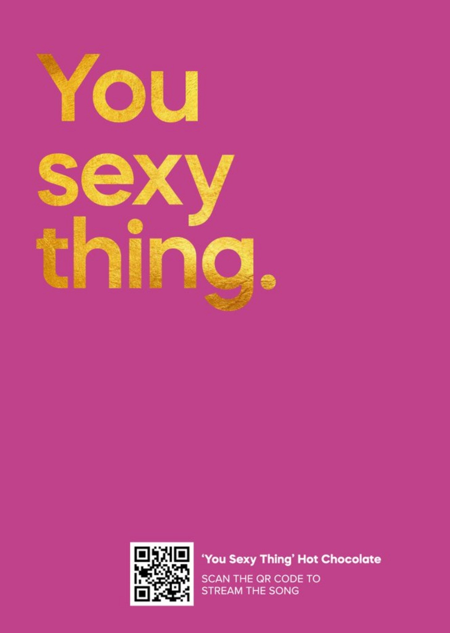 You Sexy Thing Typographic Valentine's Day Card Ecard