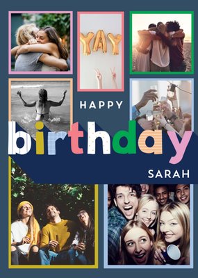 Happy Birthday card - Multiple Photo Upload Card