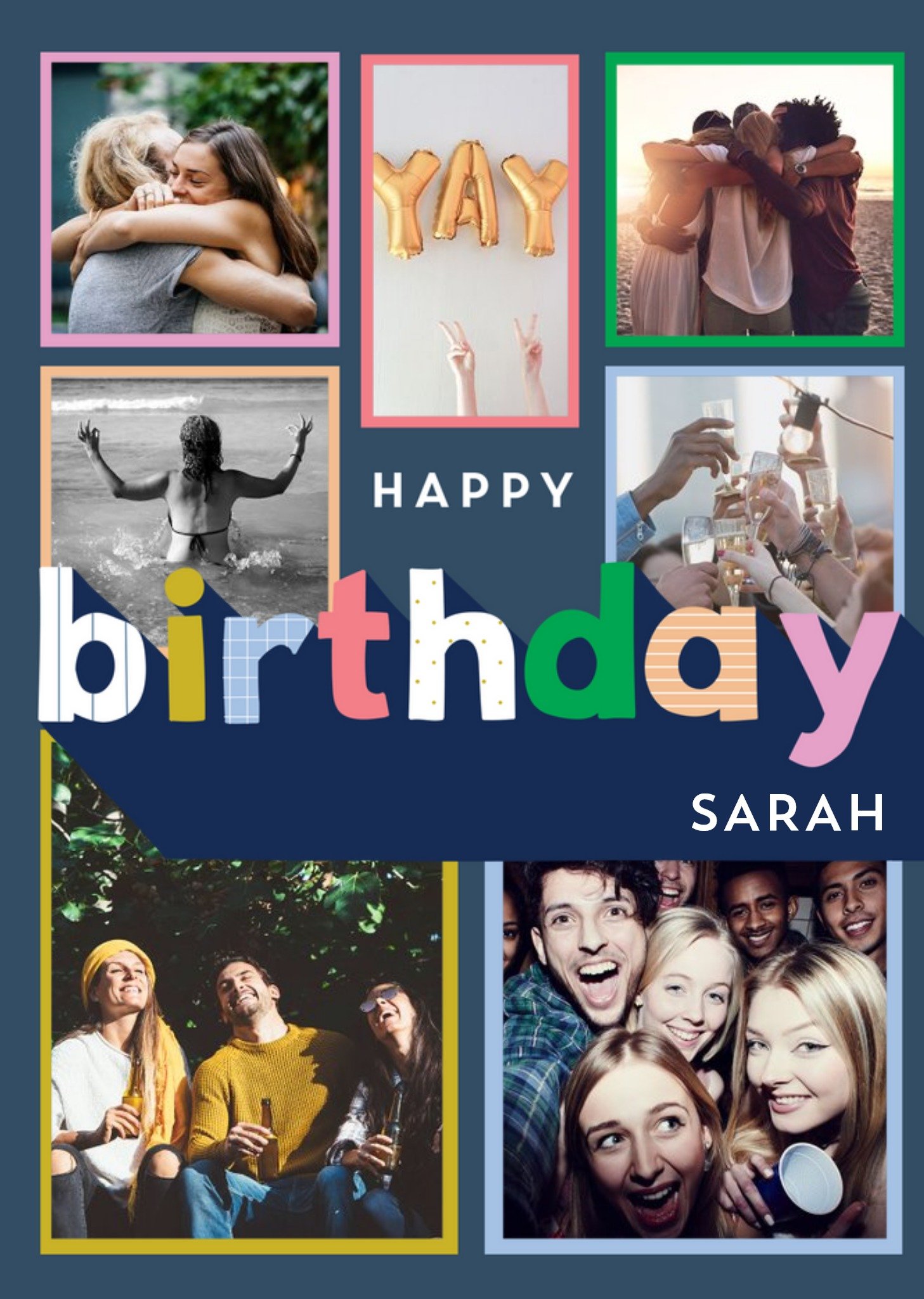 Happy Birthday Card - Multiple Photo Upload Card Ecard