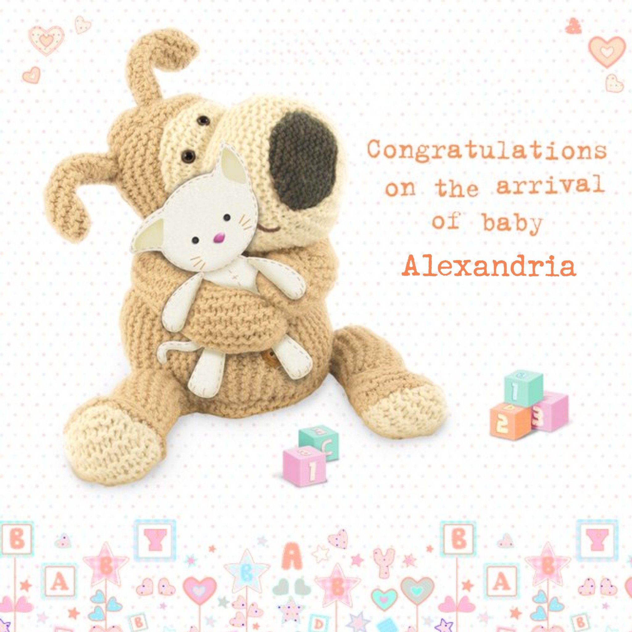 Boofle Congrats On Your New Baby Card, Square