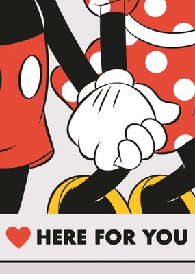Disney Mickey And Minnie Mouse Here For You Postcard