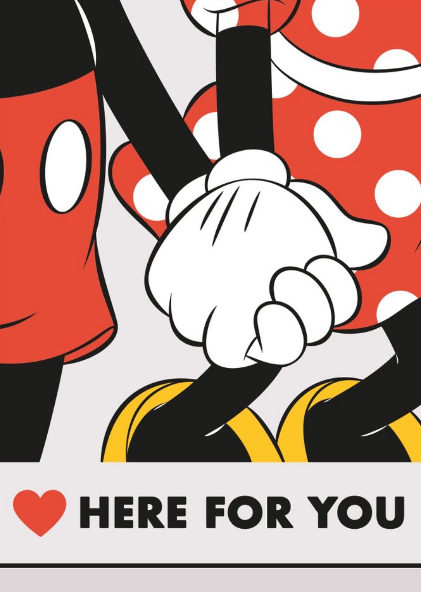 Mickey Mouse Disney Mickey And Minnie Mouse Here For You Postcard