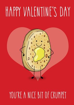 You're A Nice Bit Of Crumpet Funny Cute Valentine's Card
