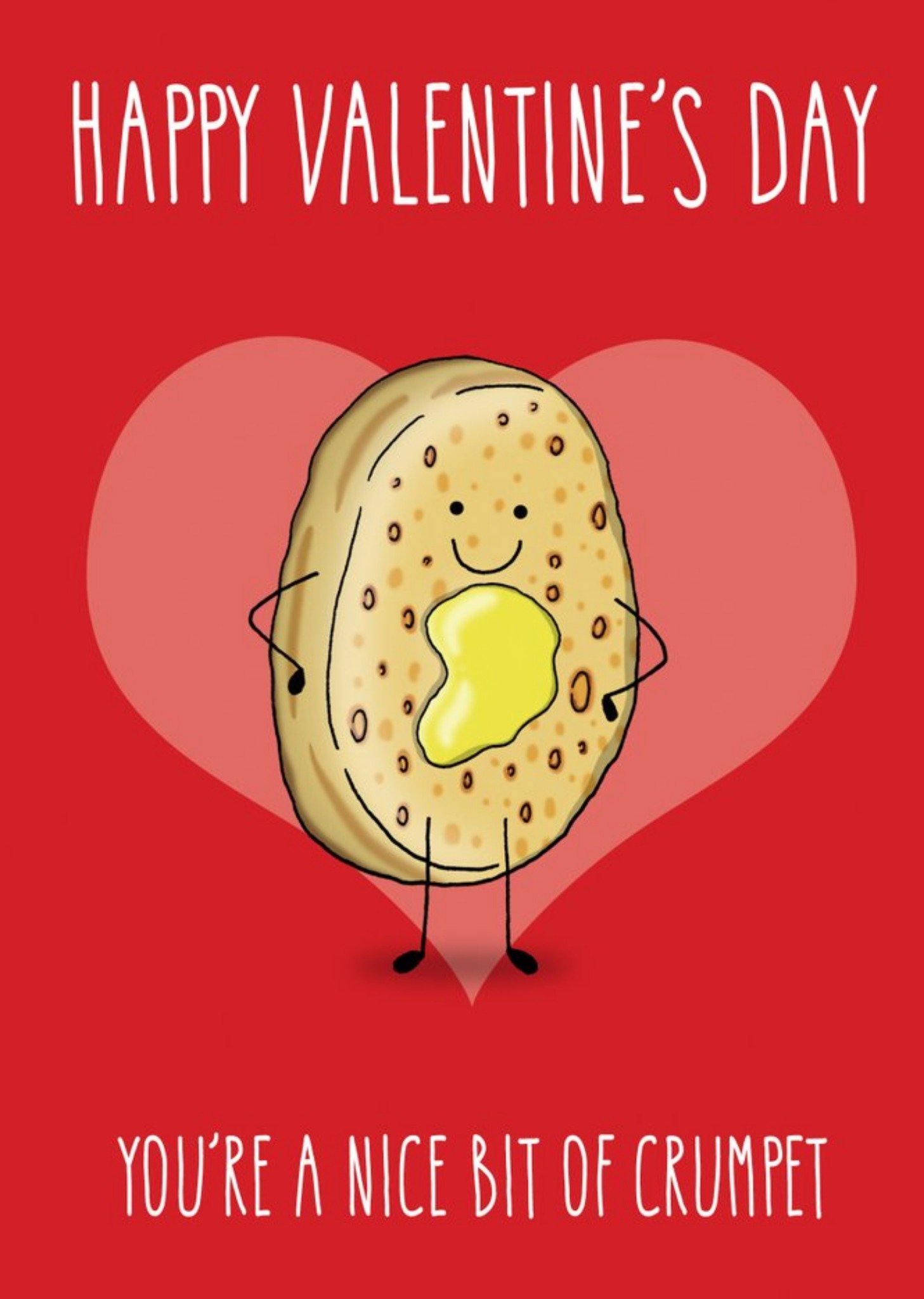 Moonpig You're A Nice Bit Of Crumpet Funny Cute Valentine's Card, Large