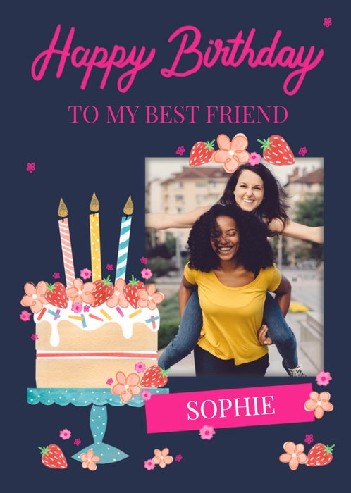 Okey Dokey Design To My Best Friend Photo Upload Birthday Card