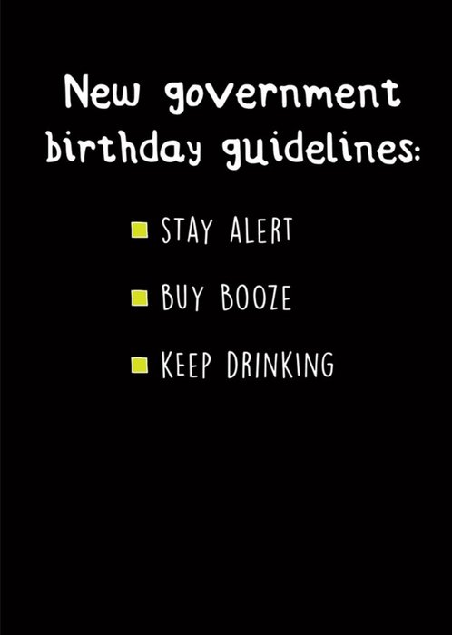 New Government Birthday Guidelines Birhday Card