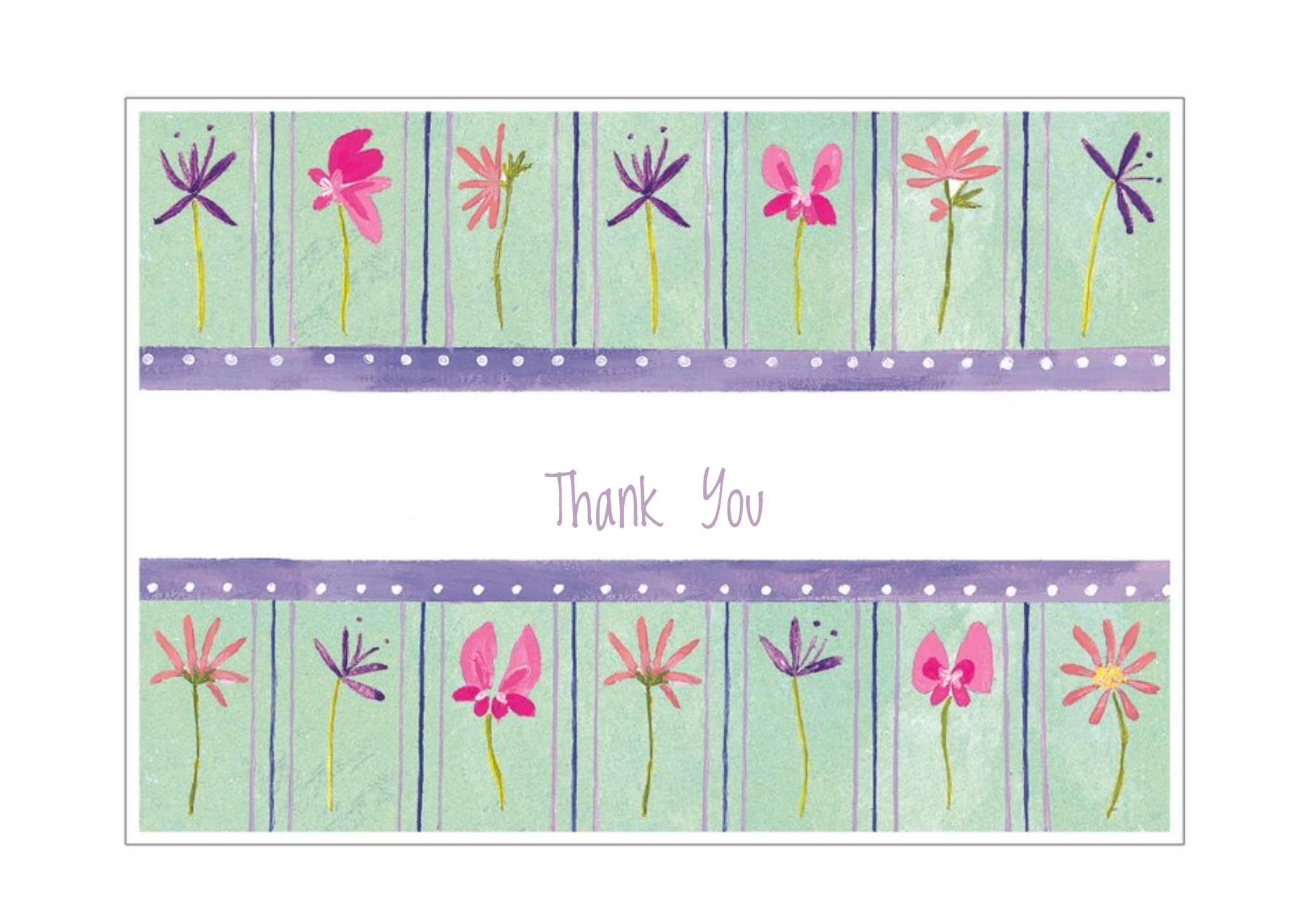 Moonpig Garden Flowers Thank You Card Ecard