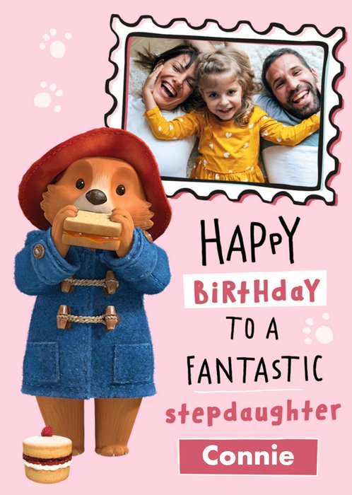 Paddington Bear Fantastic Stepdaughter Photo Upload Card