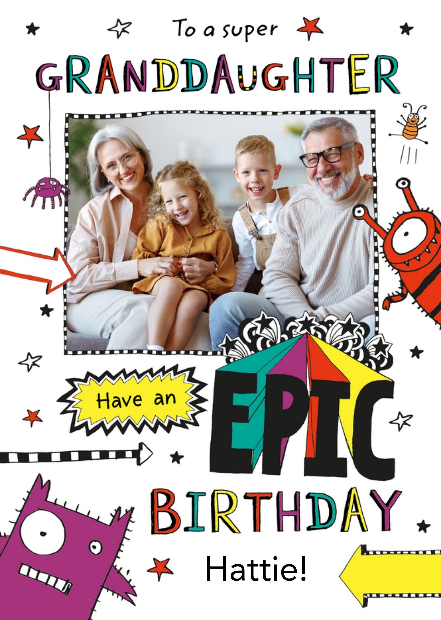 Moonpig Tom Gates Super Granddaughter Photo Upload Activity Birthday Card Ecard