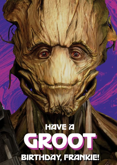 Guardians Of The Galaxy Groot Birthday Card