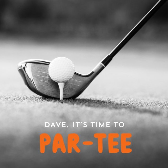 Aperture Photographic Golf Club and Ball It's Time To Par-Tee Card