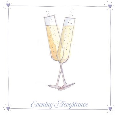 Illustrated Champagne Toast Personalised Card