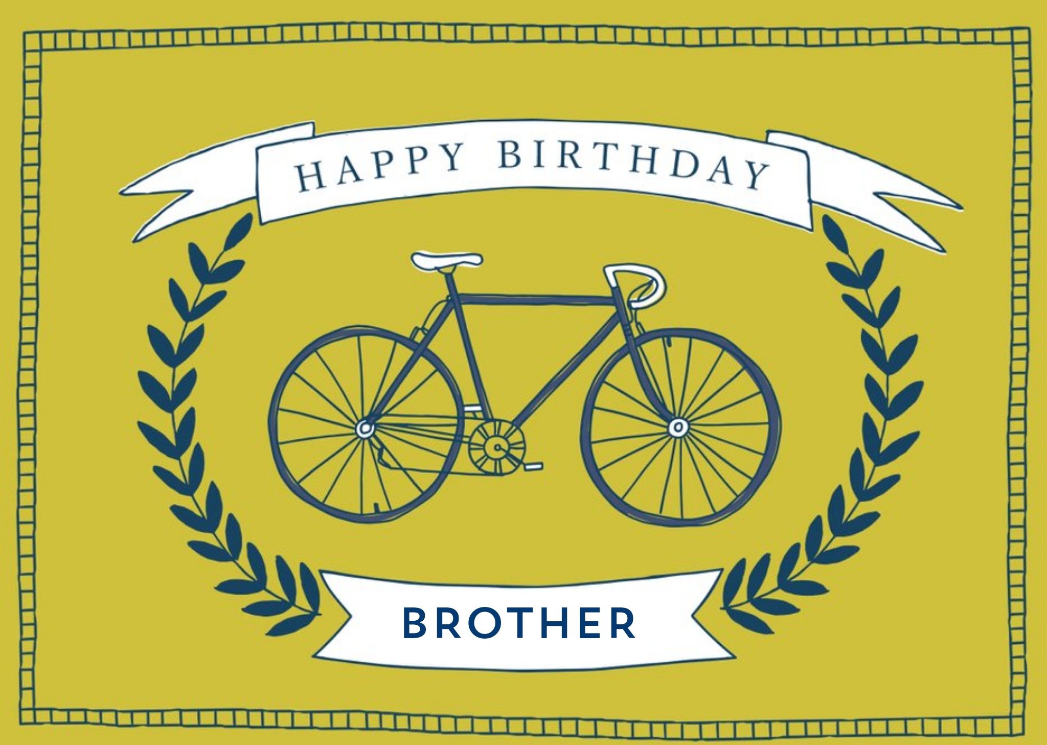 Moonpig Birthday Card - Bicycle - Brother, Large
