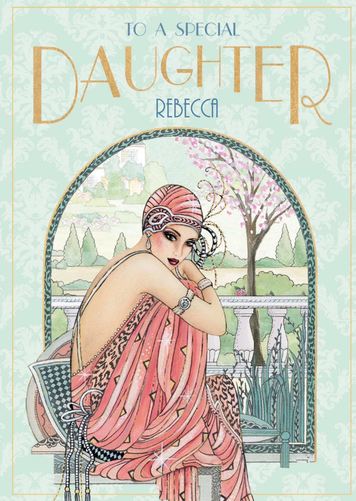 Moonpig Art Deco To A Special Daughter Card Ecard
