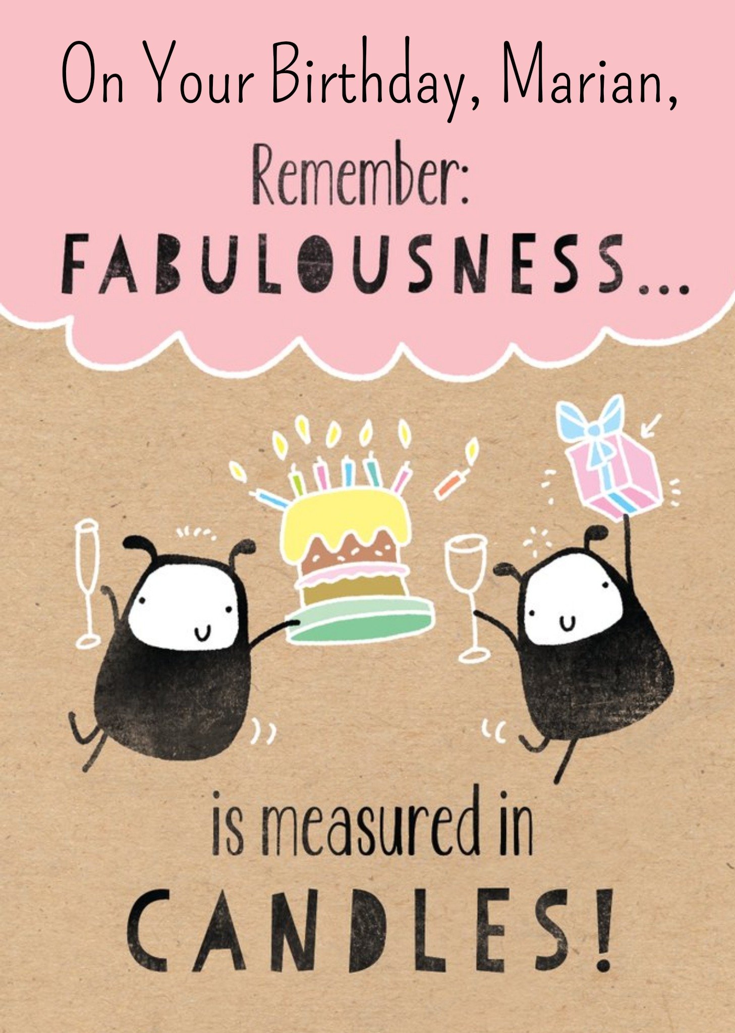 Moonpig Fabulous Birthday Card, Large