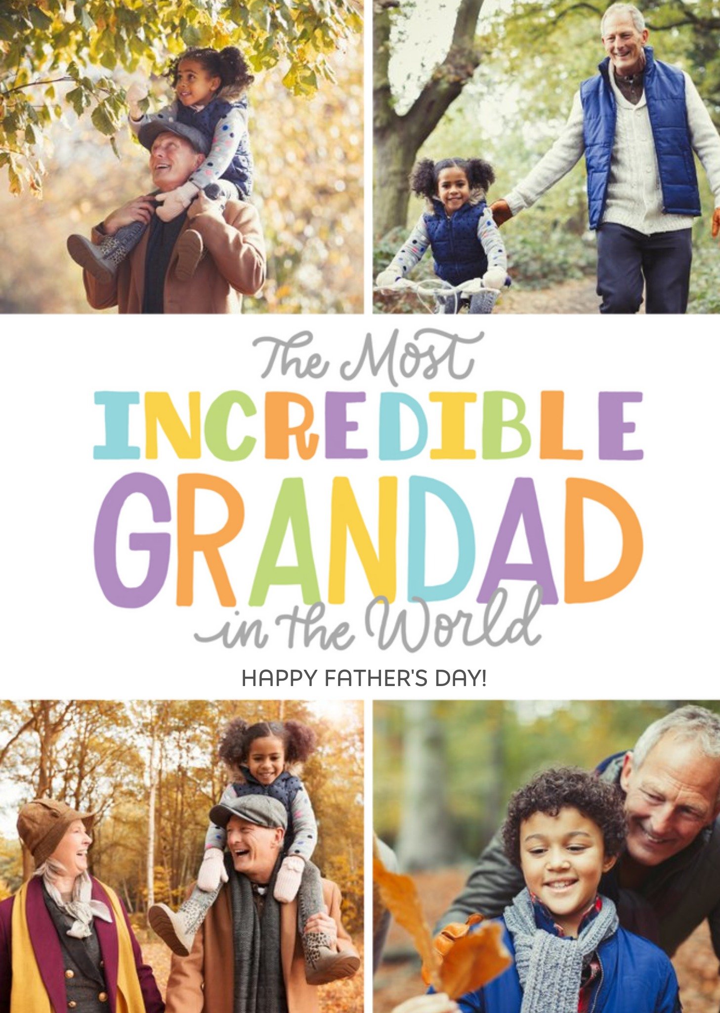 Moonpig The Most Incredible Grandad Father's Day Card Ecard