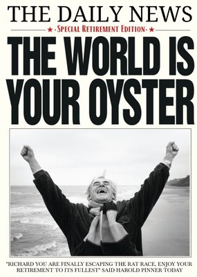 World Is Your Oyster Photo Retirement Card