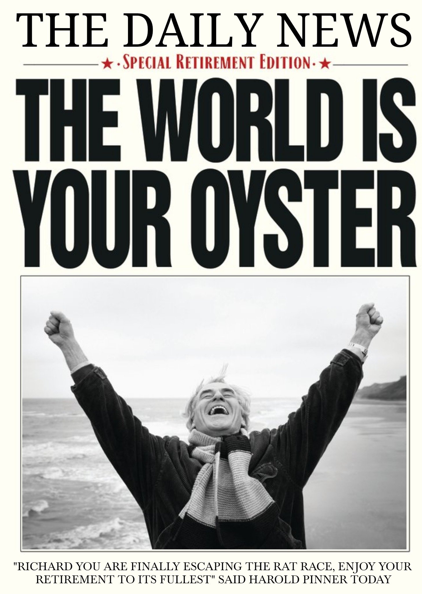 World Is Your Oyster Photo Retirement Card Ecard