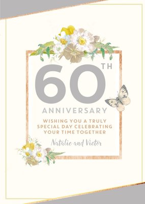 Traditional 60th Anniversary card, Wishing you a truly Special Day
