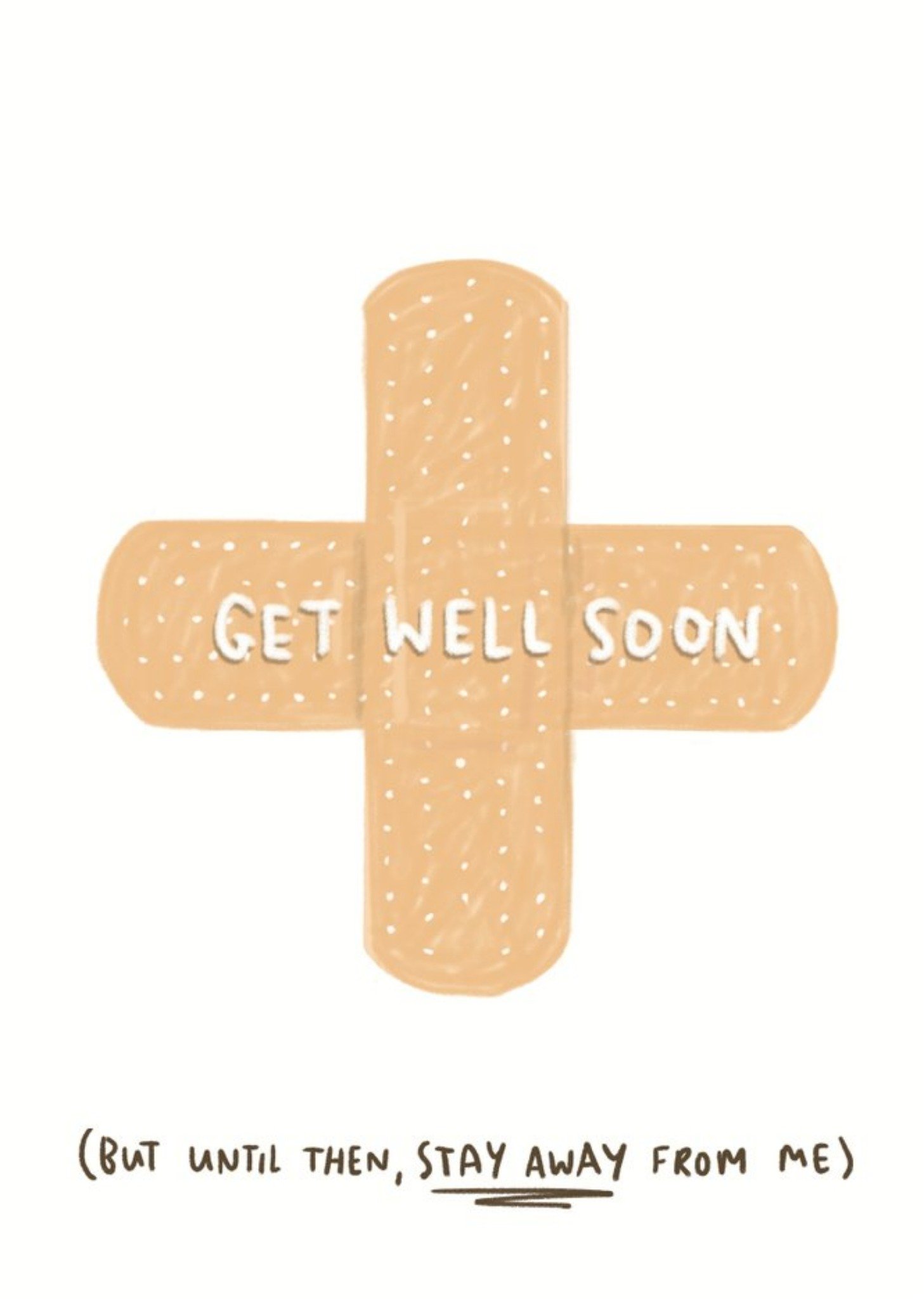 Moonpig Plaster Get Well Soon Personalised Card, Large