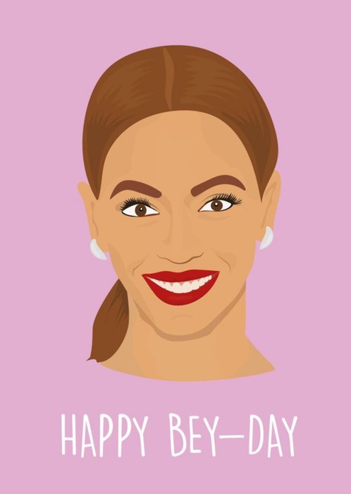 Modern Funny Singer Bey-Day Birthday Card