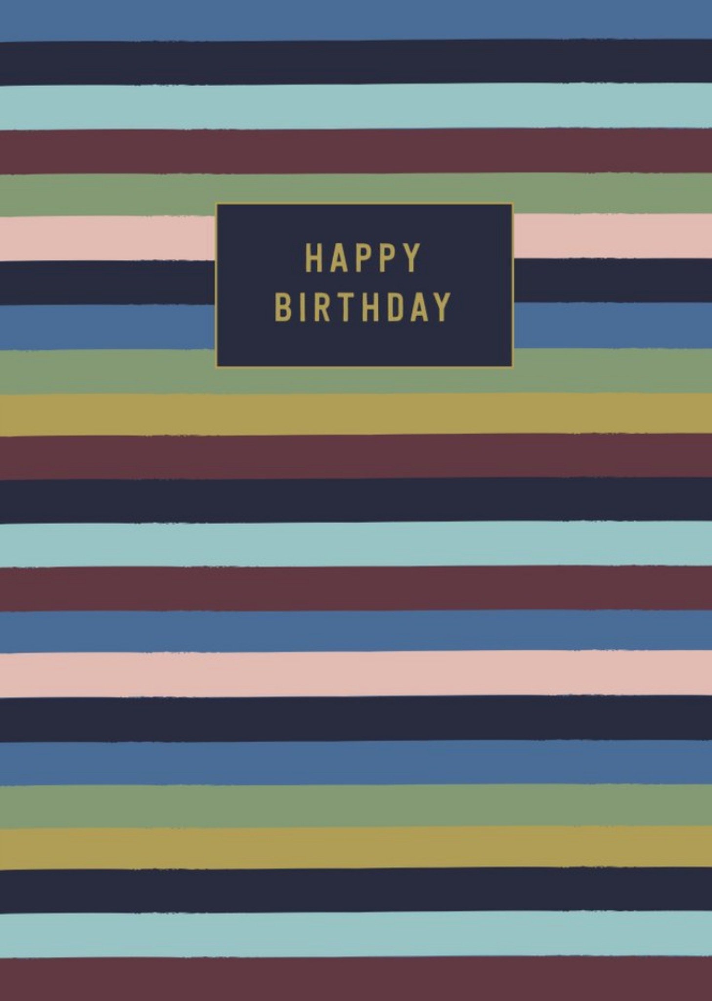 Moonpig Stripes Happy Birthday Card, Large