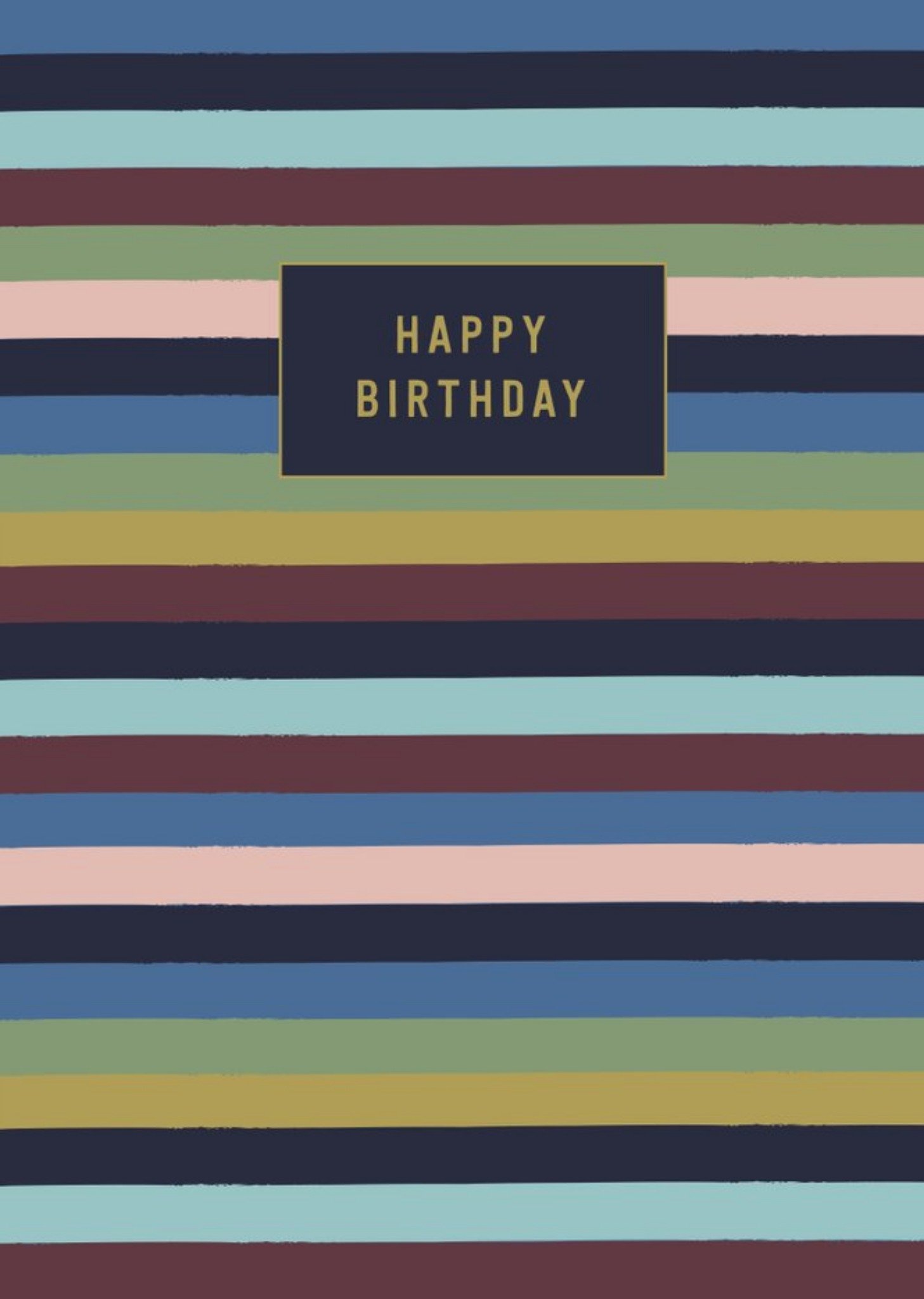 Stripes Happy Birthday Card Ecard