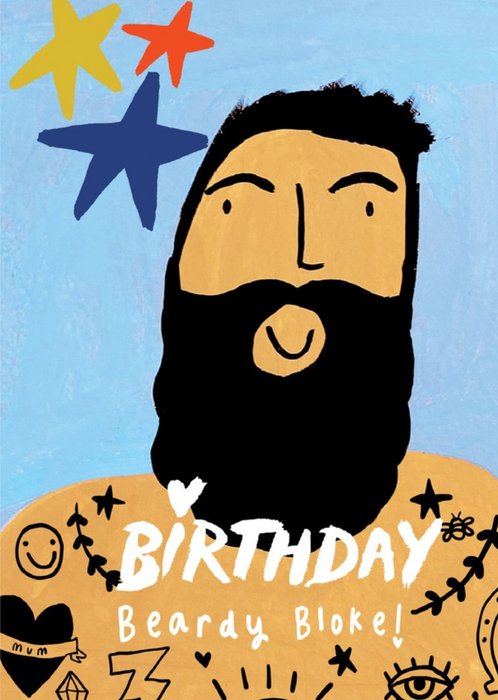 Birthday Beardy Bloke Card