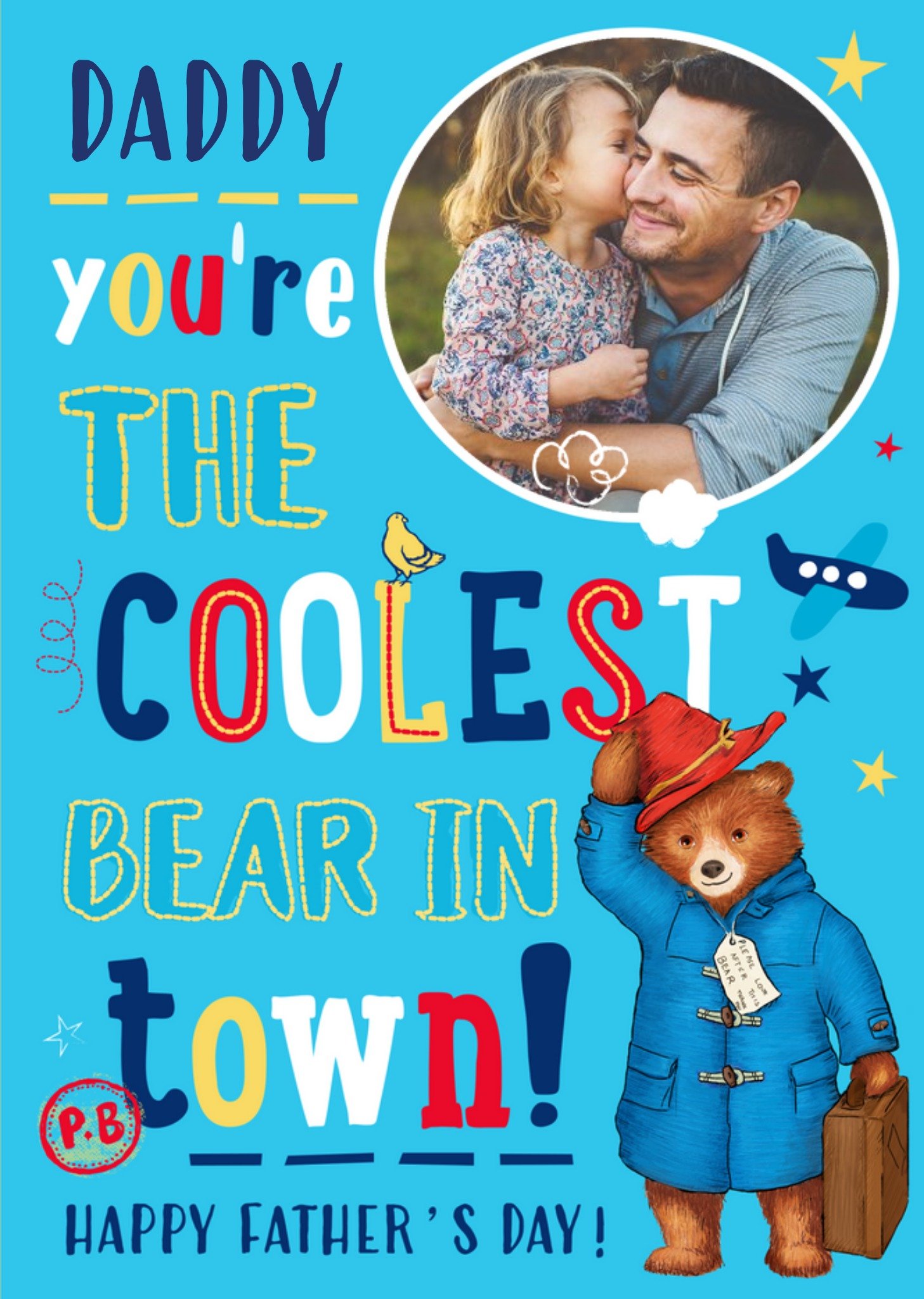Paddington Bear Coolest Bear In Town Father's Day Photo Card, Large