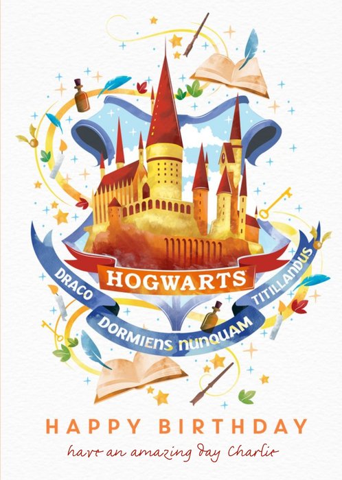 Harry Potter Hogwarts birthday Card